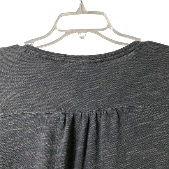 J Jill Long Sleeve Charcoal Gray Marled Gray V Neck Top with Pockets Sz M (2567) - Picture 5 of 6